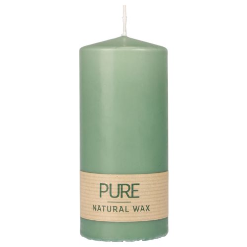 Itens Vela pilar PURE verde esmeralda Velas Wenzel 130/60mm