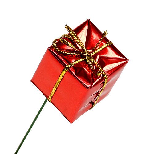 Floristik24 Pacote em fio 2,5 cm vermelho 60pcs