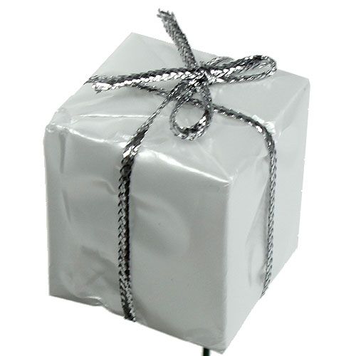 Floristik24 Plugue de pacote decorativo branco 2,5 cm 60 unidades