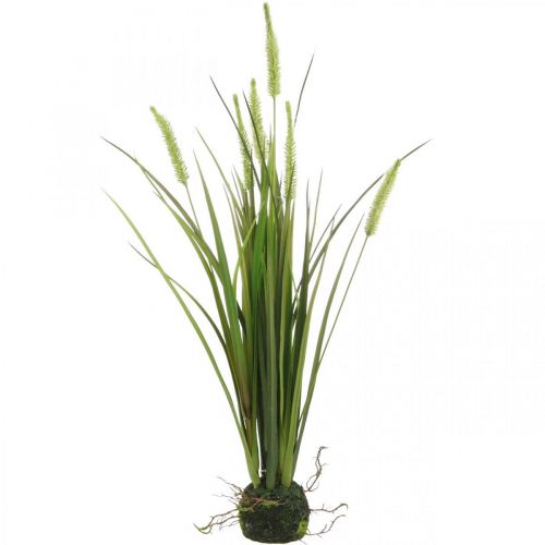 Floristik24 Grama de junco artificial com planta artificial de raiz H63cm