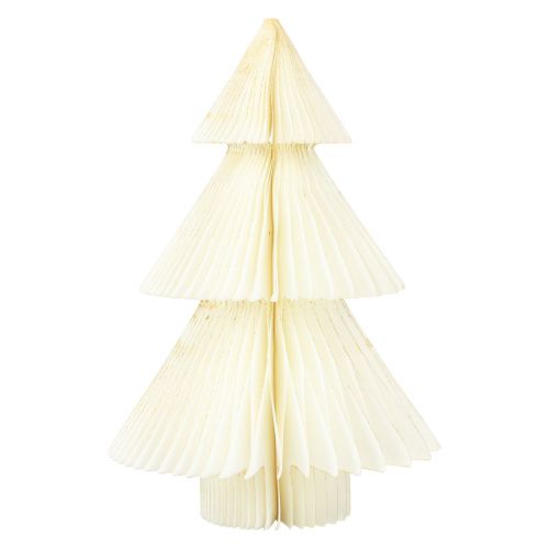 Árvore de Natal de Papel Árvore de Natal de Papel Ouro Branco Alt.30cm