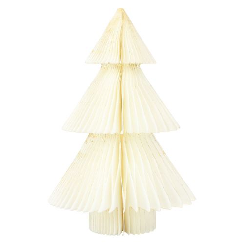 Floristik24 Árvore de Natal de Papel Árvore de Natal de Papel Ouro Branco Alt.30cm