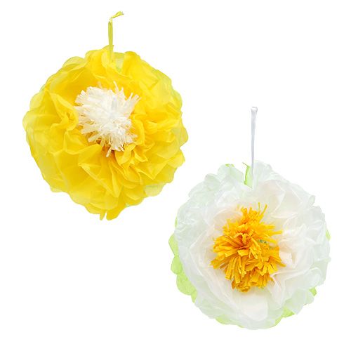Floristik24 Flor de papel 28cm para pendurar. 2pcs