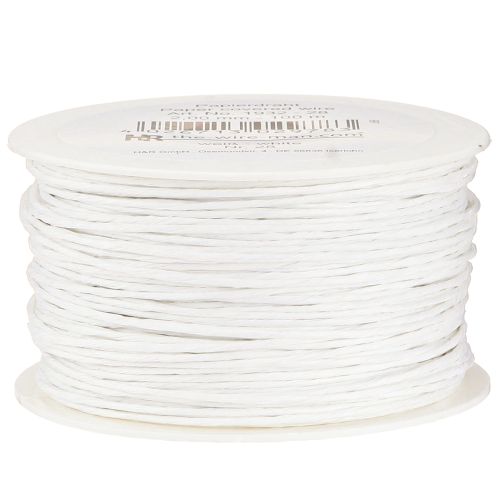 Floristik24 Fio de papel branco 2mm 100m