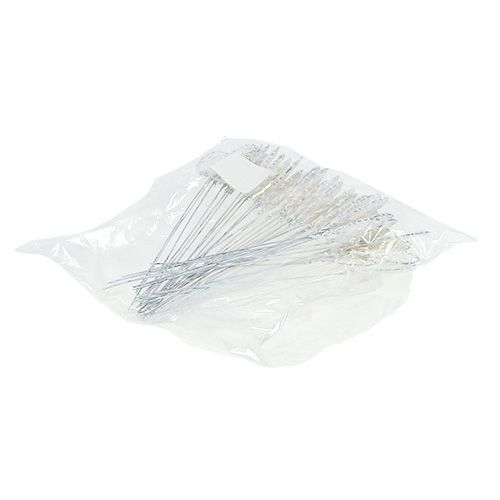 Floristik24 Coração de papel em fio 5cm branco 36pcs