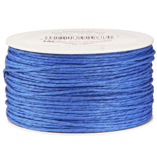 Floristik24 Fio de papel enrolado Ø2mm 100m Azul