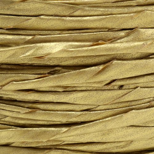 Floristik24 Cordão de papel ouro sem fio Ø3mm 40m