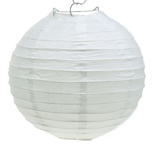 Floristik24 Lanterna de Papel Branca Ø30cm