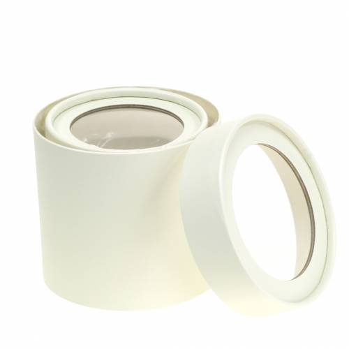 Itens Floreira redonda em cartão creme Ø10/12cm conjunto de 2