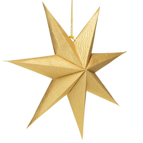 Itens Estrelas de Natal de papel, douradas, 45 cm, 3 peças