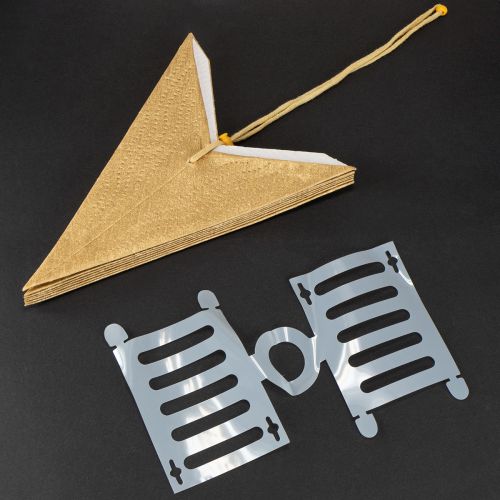 Itens Estrelas de Natal de papel, douradas, 45 cm, 3 peças