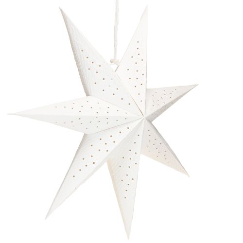 Itens Estrelas de papel para luzes de Natal, brancas, 45 cm, 3 peças