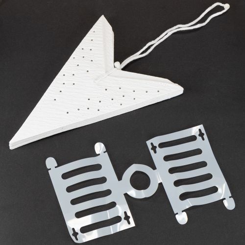 Itens Estrelas de papel para luzes de Natal, brancas, 45 cm, 3 peças