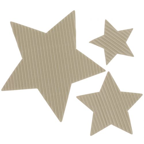 Floristik24 Estrelas de papel mix marrom claro 3,5cm-9cm 120 un