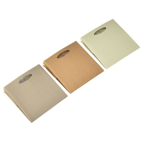 Itens Saco de papel 12cm marrom creme bege saco de presente 6 peças