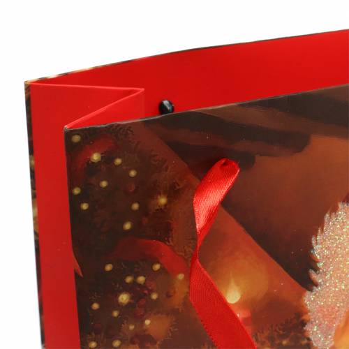 Floristik24 Sacos de presente com motivo de Natal Papai Noel vermelho 20cm × 30cm × 8cm conjunto de 2 peças