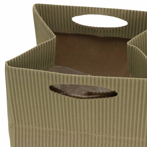 Itens Saco de papel para vasos de flores, natural, cinza, 10,5 cm, 12 unidades