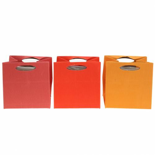 Floristik24 Saco de papel para vaso de flores mix laranja 10,5 cm 12p