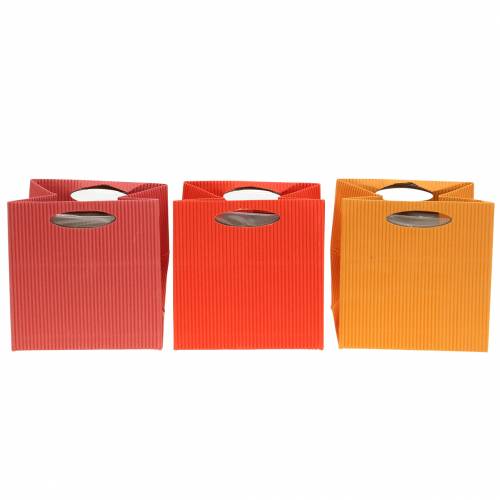 Floristik24 Saco de papel para vaso de flores mix laranja 10,5 cm 12p