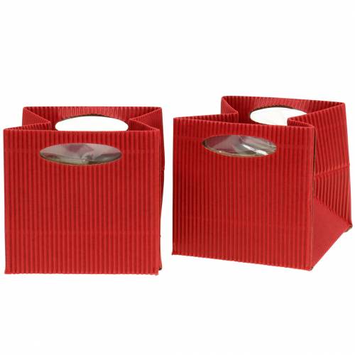 Floristik24 Saco de papel vaso plantador vermelho 14 cm 9 peças