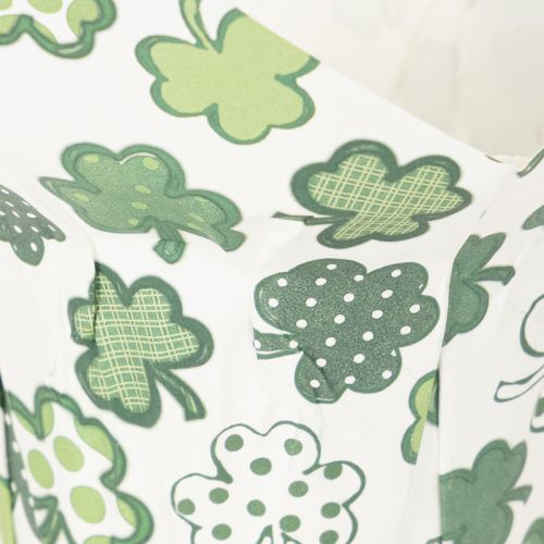 Vaso de papel com estampa de trevo, decoração de Ano Novo, 12 cm, 12 peças | Floristik24.pt