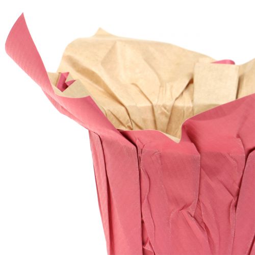 Itens Pote de papel cachepot rosa Ø8cm 12pcs