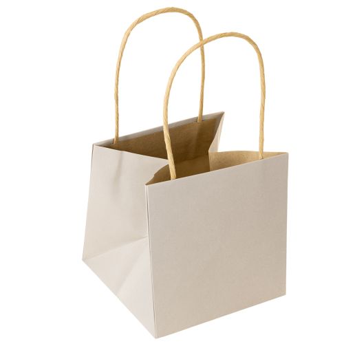 Itens Sacolas de papel com estrela e alça cinza sortidas 12×12×12cm 9 unidades