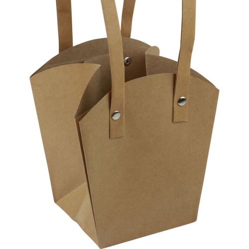 Itens Sacos de papel alça para plantador papel natural 11,5×11,5×18,5cm 8 un
