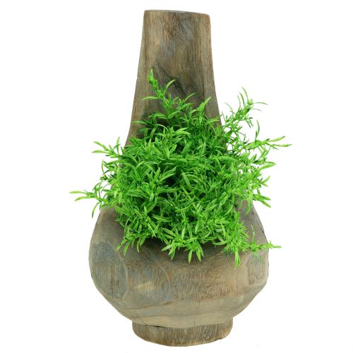 Floristik24 Vaso para plantas em madeira Paulownia Ø17cm H30cm