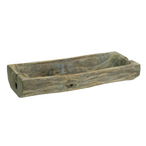 Tigela decorativa em madeira Paulownia 37cm x 14cm Alt.7cm