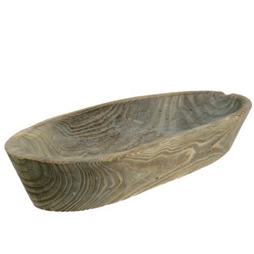 Floristik24 Tigela decorativa paulownia madeira oval 44cm x 19cm A8cm