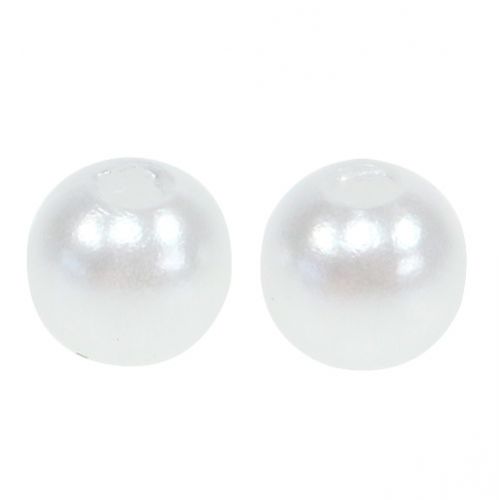 Floristik24 Pérolas brancas Ø6mm 200g