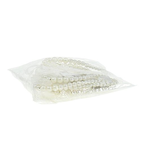 Floristik24 Coração de pérola com 10 cm de creme de decoração de casamento 6 unidades