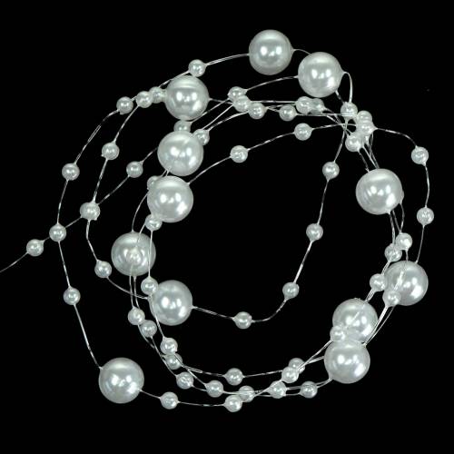 Colar Pérola Branco Ø3 - 8mm L3m