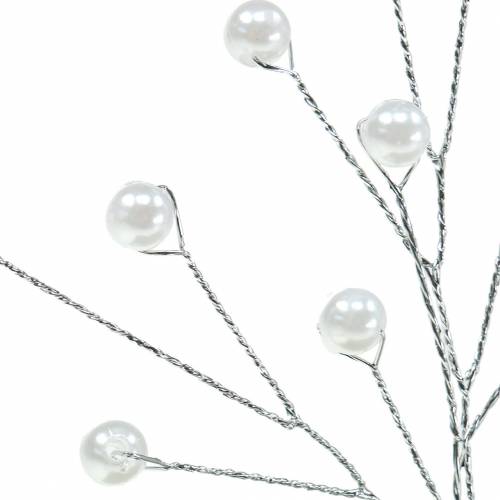 Itens Ramo pérola branco C18cm 2 un
