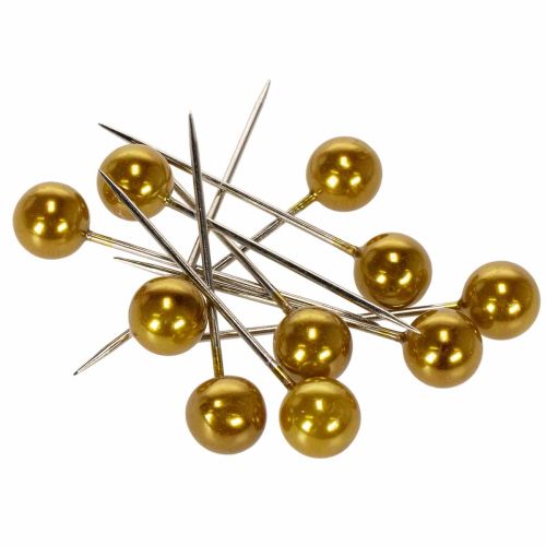 Itens Alfinetes de cabeça de pérola ouro Ø15mm 75mm