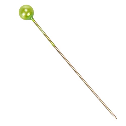 Alfinetes florais com cabeça de pérola verde, uso versátil, Ø4mm, 40mm, 150 peças | Floristik24.pt