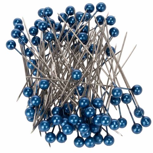 Itens Agulhas cabeça pérola Ø6mm 65mm azul