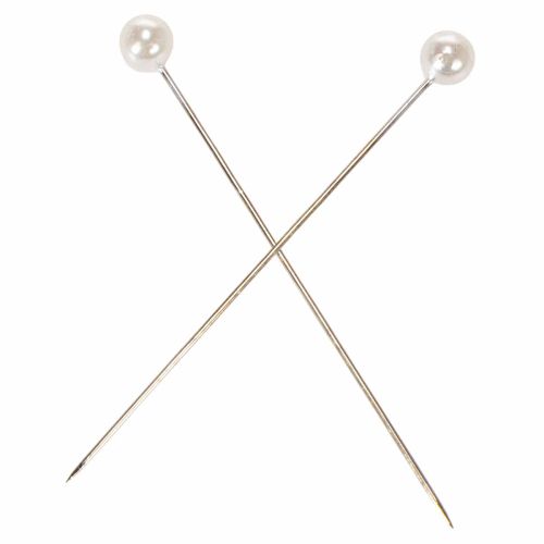 Alfinetes com cabeça de pérola Ø6mm 65mm Branco | Floristik24.pt