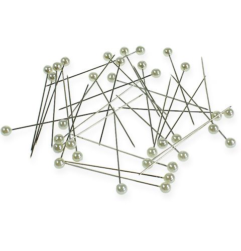 Itens Alfinetes de cabeça de pérola Ø6mm 65mm Champanhe