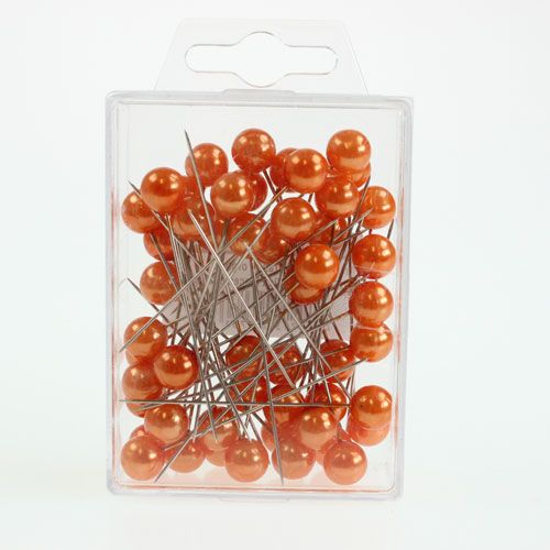 Itens Alfinetes de contas laranja Ø10mm 60mm