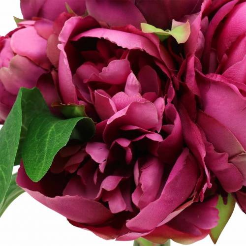 Floristik24 Buquê de flores artificiais com peônias magenta roxo Ø27cm 1 peça