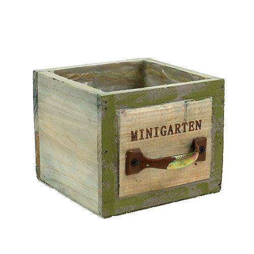 Floristik24 Planta gaveta de madeira 11,5 cm x 11 cm