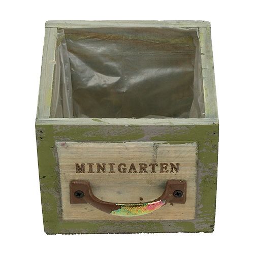 Floristik24 Planta gaveta de madeira 11,5 cm x 11 cm