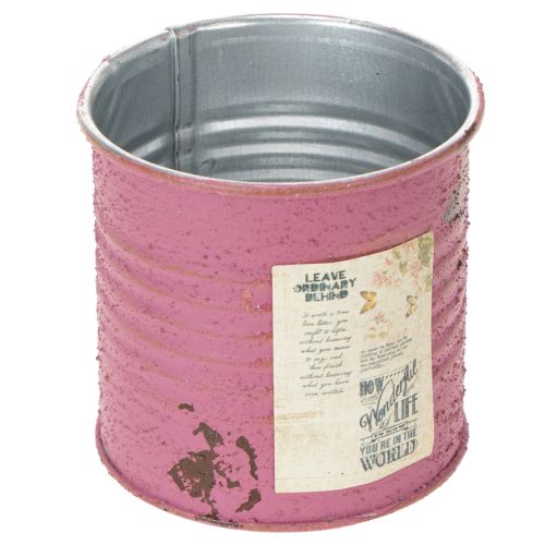 Itens Vaso de plantas decorativo, redondo, roxo, de metal, estilo vintage, Ø8cm, A7,5cm