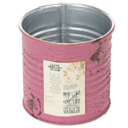 Floristik24 Vaso de plantas decorativo, redondo, roxo, de metal, estilo vintage, Ø8cm, A7,5cm