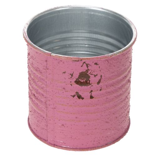Itens Vaso de plantas decorativo, redondo, roxo, de metal, estilo vintage, Ø8cm, A7,5cm