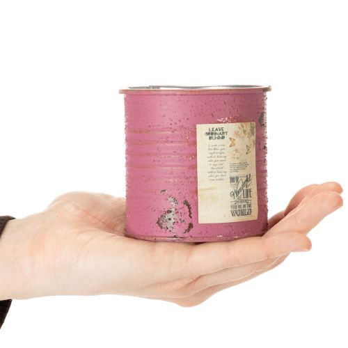 Itens Vaso de plantas decorativo, redondo, roxo, de metal, estilo vintage, Ø8cm, A7,5cm