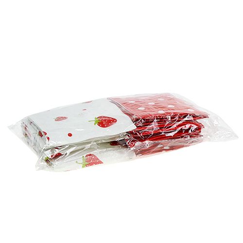 Floristik24 Caixa de plantas 10x10cm 8pcs. vermelho branco