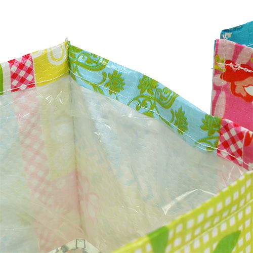 Floristik24 Patchwork de caixa de plantas 12x12cm 6pcs